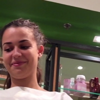 Sexy brunette Face Shop employee in black tights with a great ass notices the camera several times vlcsnap-2016-03-10-16h25m36s364.jpg