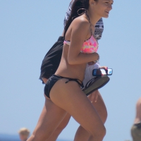 Sexy brunette girl in bikini with great tits and her friend aka the whale DSC09232.JPG
