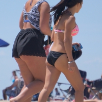 Sexy brunette girl in bikini with great tits and her friend aka the whale DSC09240.JPG