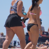 Sexy brunette girl in bikini with great tits and her friend aka the whale DSC09241.JPG
