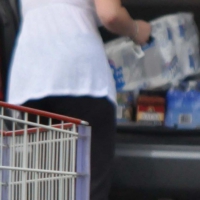 Attempted downblouse on a thick girl after shopping at Costco Costco_019.JPG