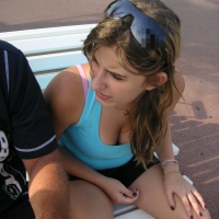 Girl leaning over to show off her nice tits while sitting on a bench MJ99_PICT0071.jpg