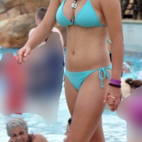 Cute girl with nice body in her teal bikini in Florida FL Rand _251.JPG