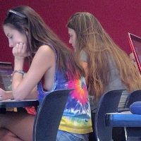 College girl in class showing sideboob with no bra on Classroom sideboob no bra