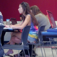 College girl in class showing sideboob with no bra on IMG_20130402_125429_zps78108884.jpg