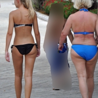 Sexy blonde bikini girl walking with mom AIT_068.JPG