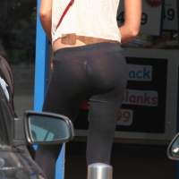 Sexy and slim blonde in see thru leggings with thong 109.JPG