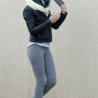 Cute skinny motorcycle girl in tight leggings 39866557zjm.jpg