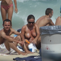 Topless girls on a beach in Barcelona 0010.jpg