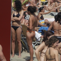 Topless girls on a beach in Barcelona 0018.jpg