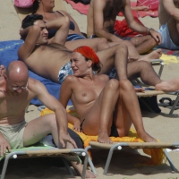 Topless girls on a beach in Barcelona 0023.jpg
