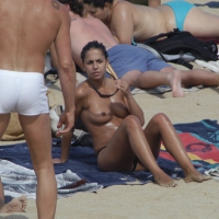 Topless girls on a beach in Barcelona 0025.jpg