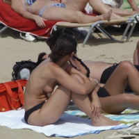 Topless girls on a beach in Barcelona 0024.jpg
