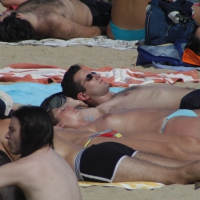 Topless girls on a beach in Barcelona 0037.jpg