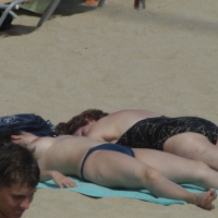 Topless girls on a beach in Barcelona 0035.jpg