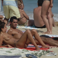 Topless girls on a beach in Barcelona 0135.jpg