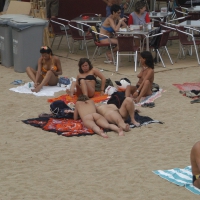 Topless girls on a beach in Barcelona 0080.jpg
