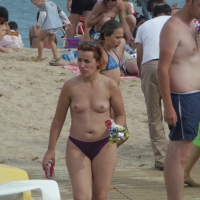 Topless girls on a beach in Barcelona 0093.jpg