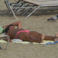 Topless girls on a beach in Barcelona 0183.jpg