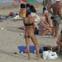 Topless girls on a beach in Barcelona 0192.jpg