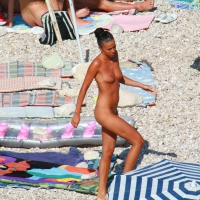 Ula FKK Sexy brunette on a nude beach topless, bottomless and with blue thong 0006.jpg