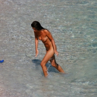 Ula FKK Sexy brunette on a nude beach topless, bottomless and with blue thong 0062.jpg