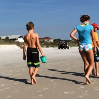 Skinny bikini teen on the beach in a blue top 44492406luK.jpg