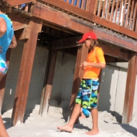 Skinny bikini teen on the beach in a blue top 44492413uwZ.jpg