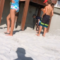 Skinny bikini teen on the beach in a blue top 44492410zYx.jpg