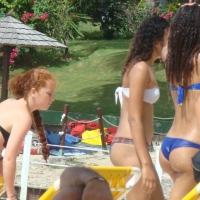 Amazing ebony ass in blue bikini with other sexy friends in bikinis 45416498EWw.jpg