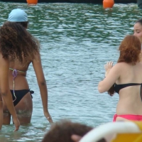 Amazing ebony ass in blue bikini with other sexy friends in bikinis 45416647bIP.jpg