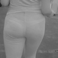 Asian x-ray in leggings