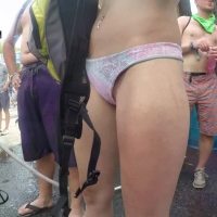 Sexy booty in thong bikini