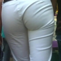 Latina booty in tight pants