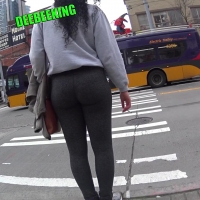 Nice ass in grey leggings