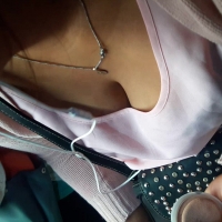 Latina with nice cleavage