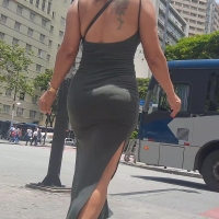 Milf in tight dress