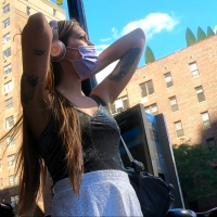 Tattooed girl upskirt