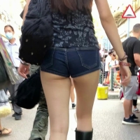 Slim cheeky Asian