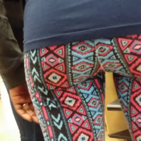 Petite black girl in leggings