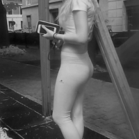 Candid beautiful teen in infrar...