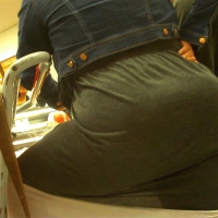Fat black booty in dress