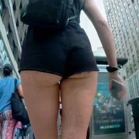 Nerdy candid ass cheeks