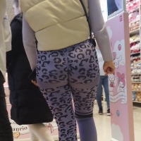 Purple leopard booty