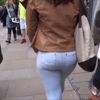 Sweet booty in tight jeans