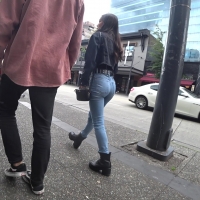 Asian beauty in jeans