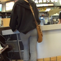 Blonde booty at McDonald's