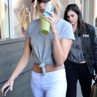 Kendall Jenner and Hailey Baldwin in California out in tight leggings Kendall Jenner and Hailey Baldwin in leggings