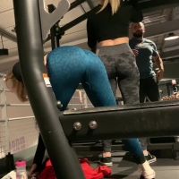 Two camo gym babes