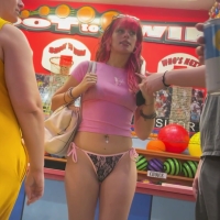 Pink haired hottie